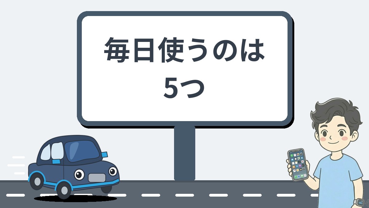 毎日使うのは5つ、足りないのは動画だけ